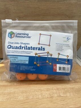 SALE! 50% Off NWT Learning Resources Dive into Shapes Quadrilaterals - White & B